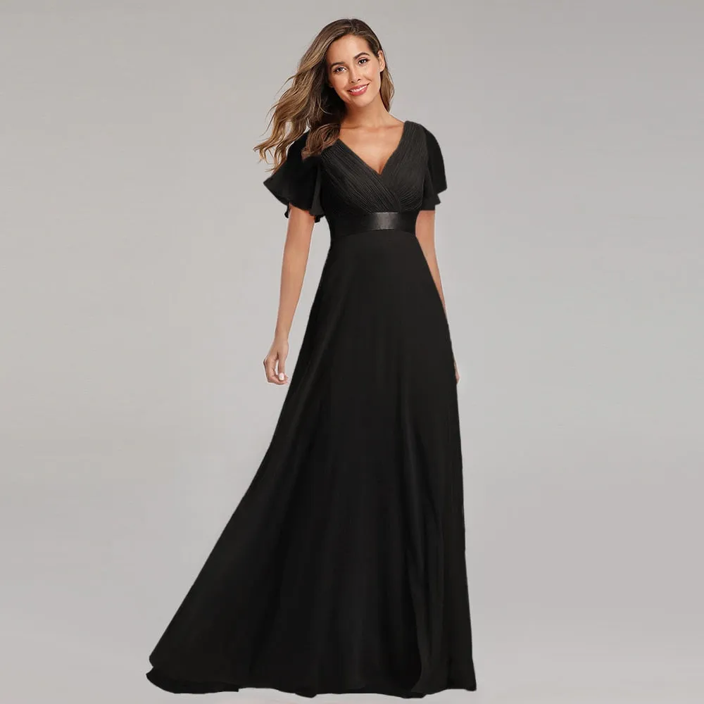 Funki Buys | Dresses | Women's Luxury Chiffon Evening Gown