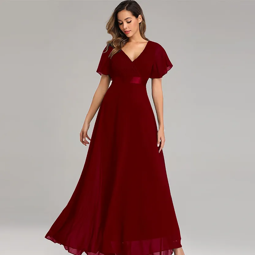 Funki Buys | Dresses | Women's Luxury Chiffon Evening Gown