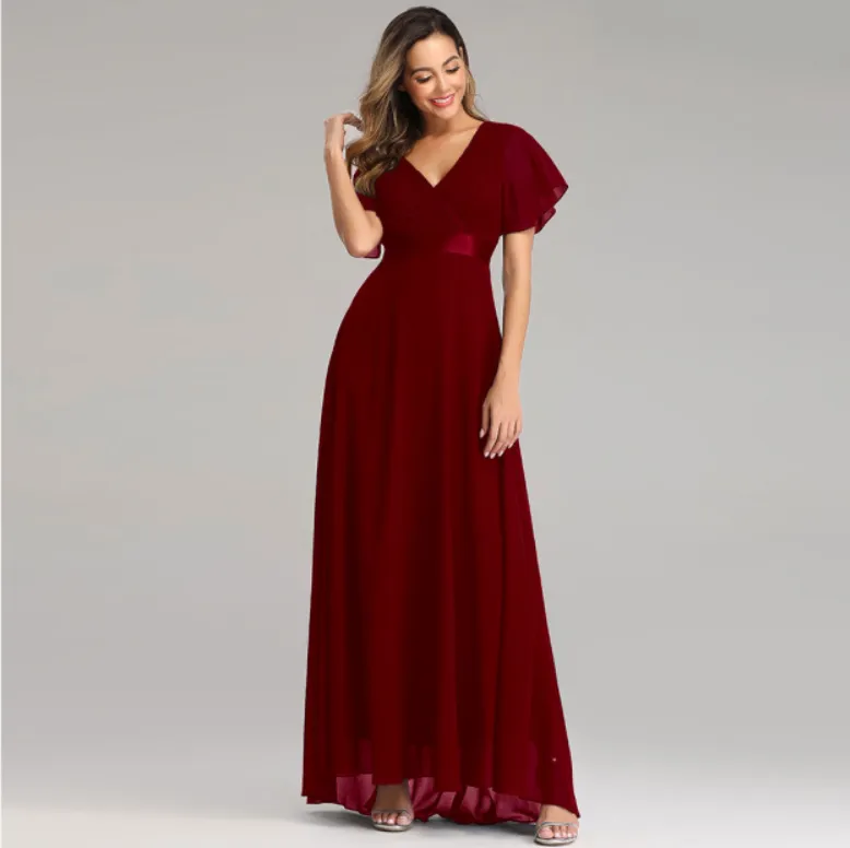 Funki Buys | Dresses | Women's Luxury Chiffon Evening Gown