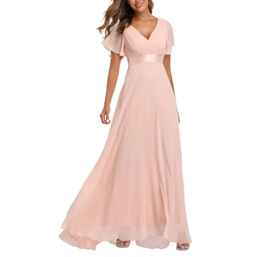 Funki Buys | Dresses | Women's Luxury Chiffon Evening Gown