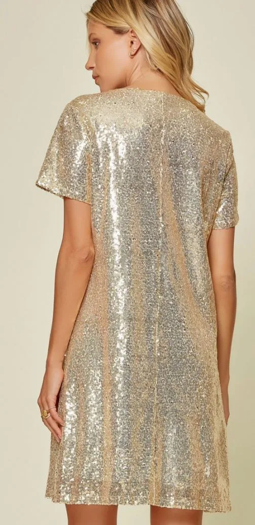 GLAMOUR Sequin Shift Dress