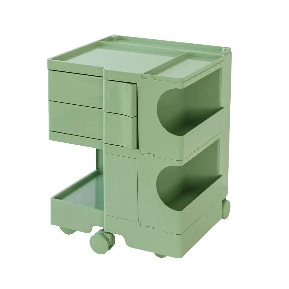 Green 3-Tier Storage Trolley with Wheels - ArtissIn