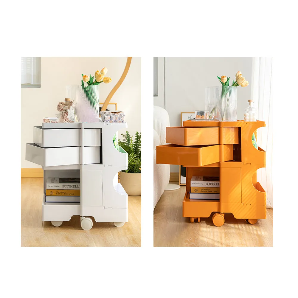 Green 3-Tier Storage Trolley with Wheels - ArtissIn