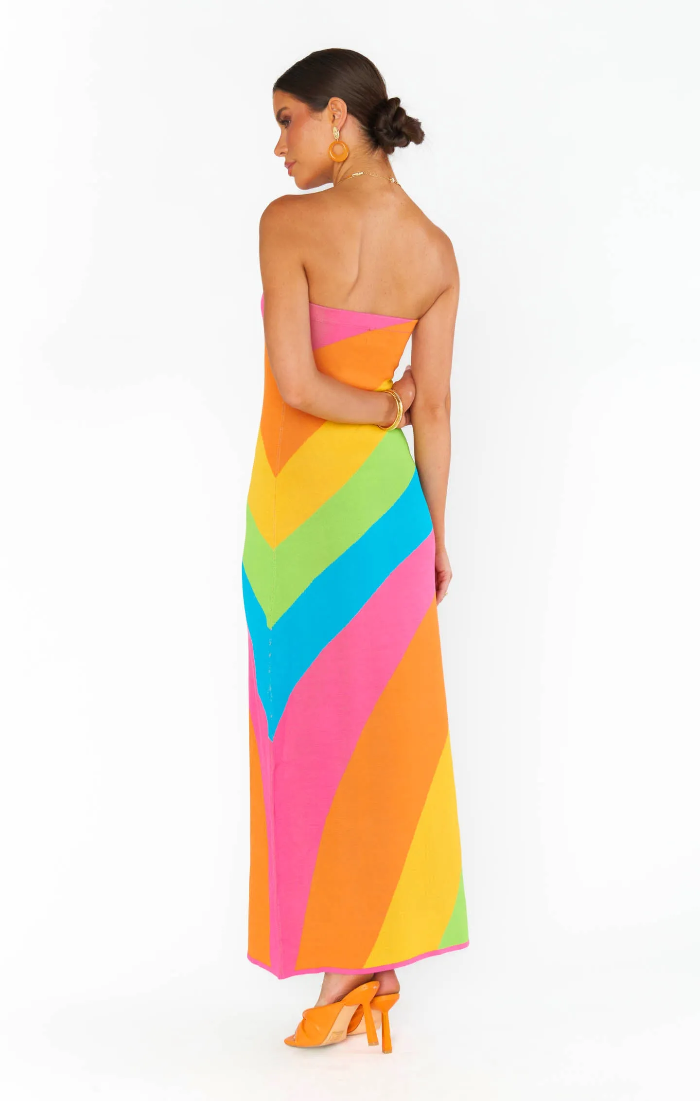 Island Nights Tube Dress ~ Salty Rainbow Stripe Knit