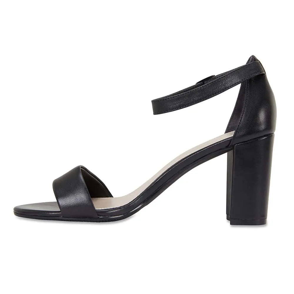 Jessica Heel in Black Leather