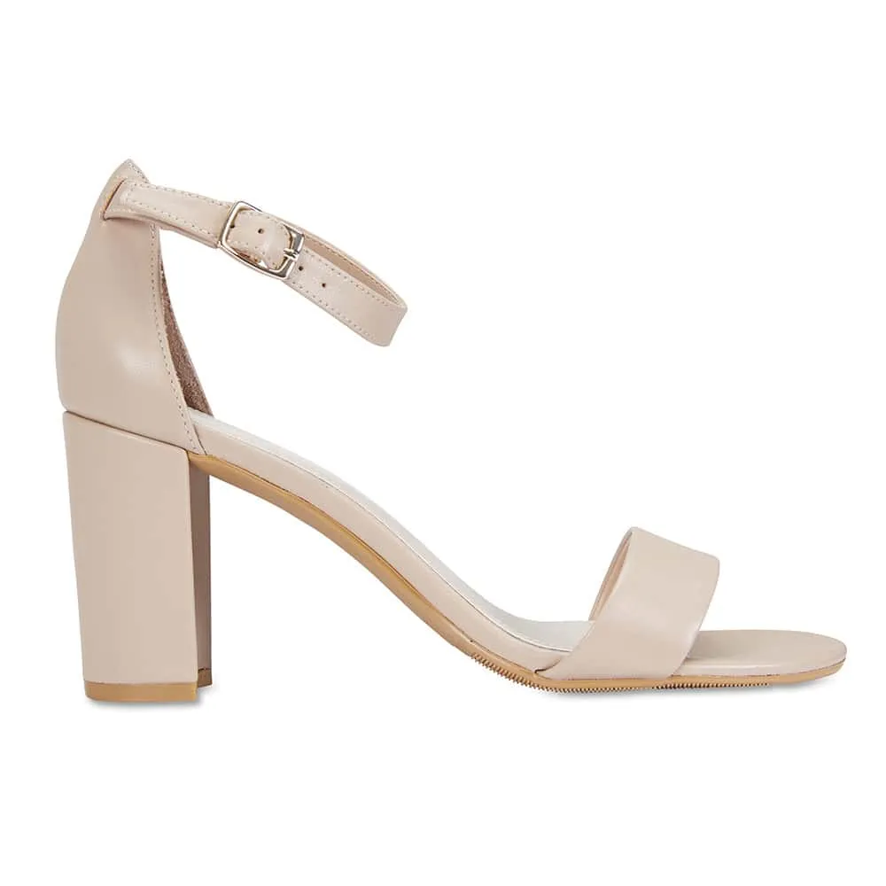 Jessica Heel in Nude Leather