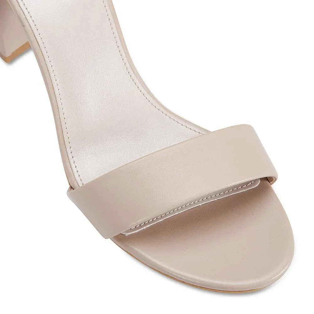 Jessica Heel in Nude Leather