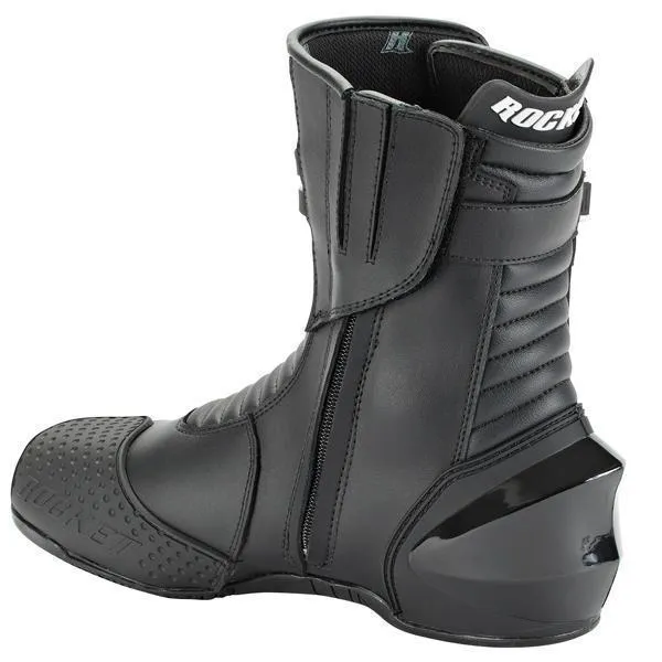 Joe Rocket 'Super Street RX14' Mens Black Leather Motorcycle Boot