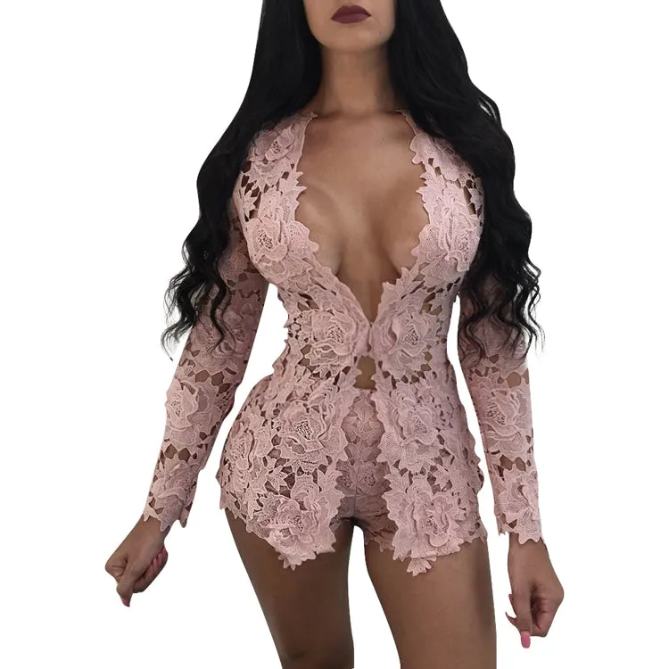 Lace Long Sleeve Set