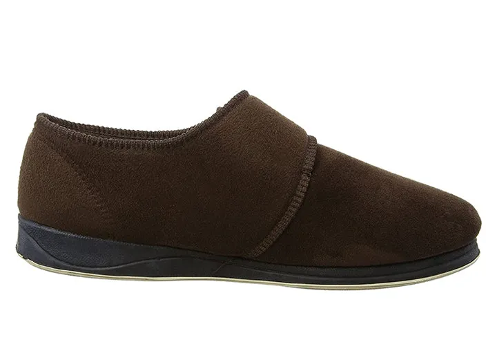 Mens Wide Fit Padders Charles Velcro Slipper