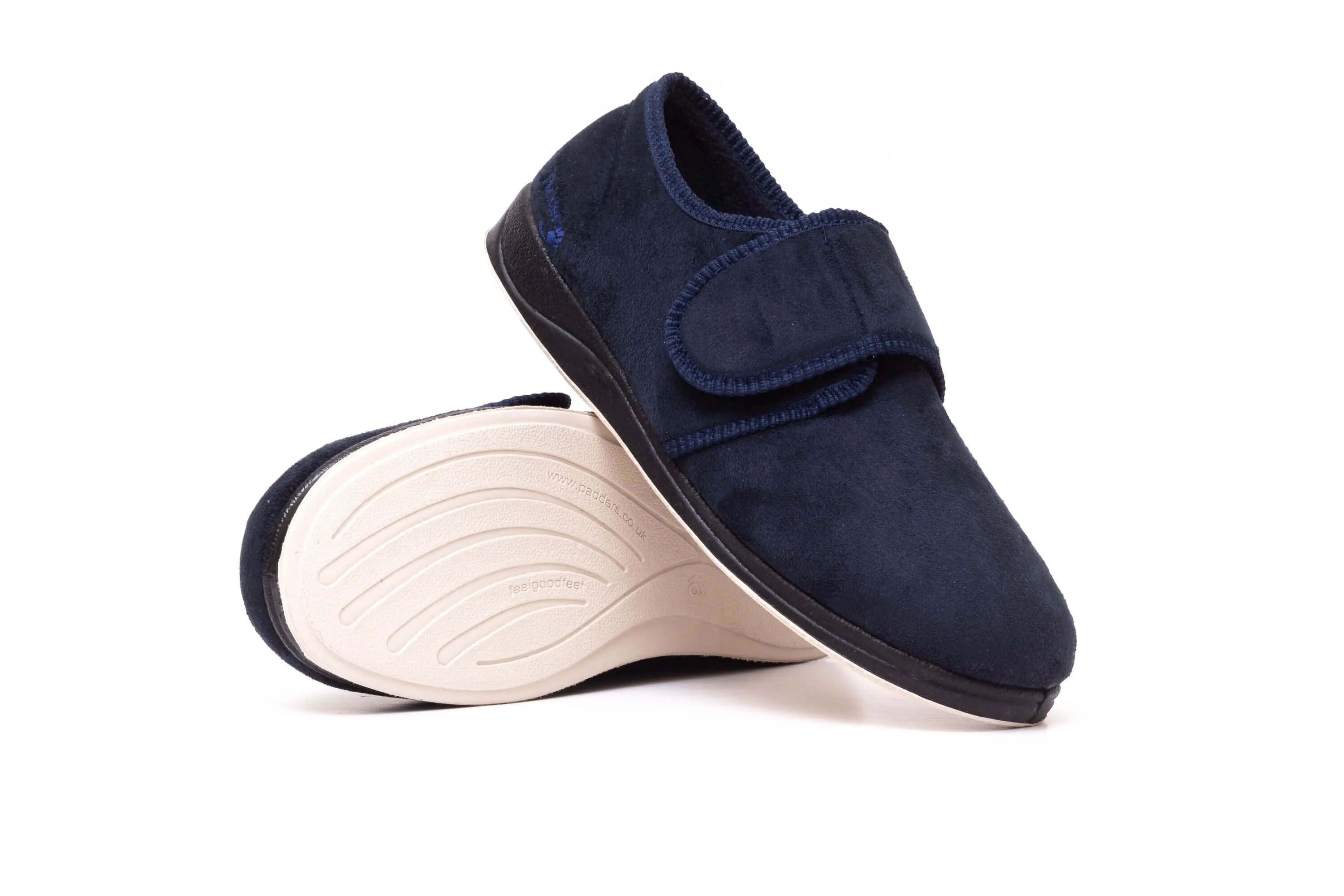 Mens Wide Fit Padders Charles Velcro Slipper