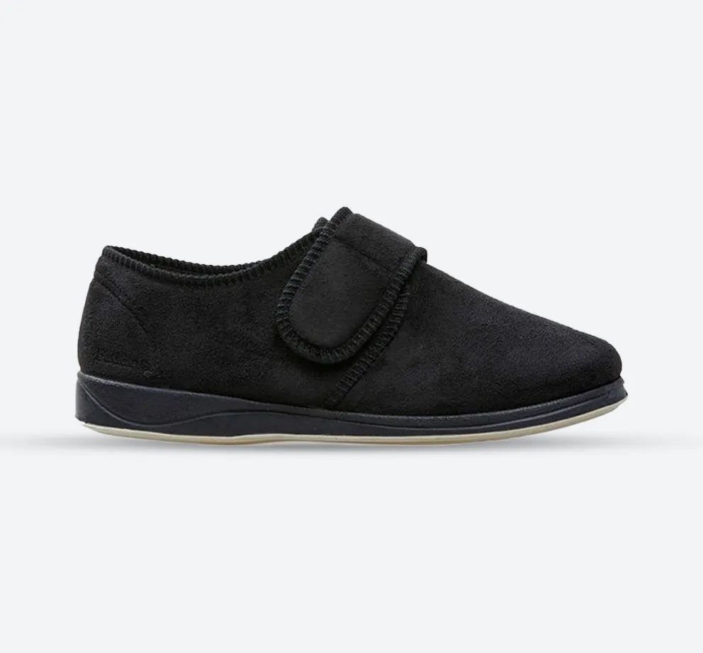 Mens Wide Fit Padders Charles Velcro Slipper