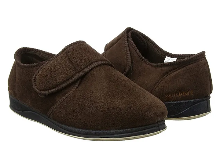 Mens Wide Fit Padders Charles Velcro Slipper