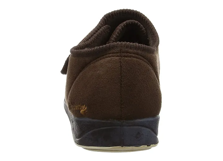 Mens Wide Fit Padders Charles Velcro Slipper