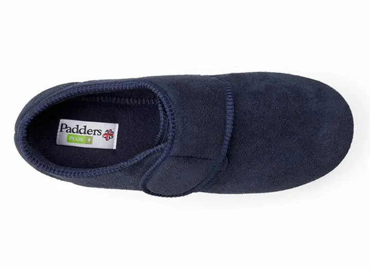 Mens Wide Fit Padders Charles Velcro Slipper