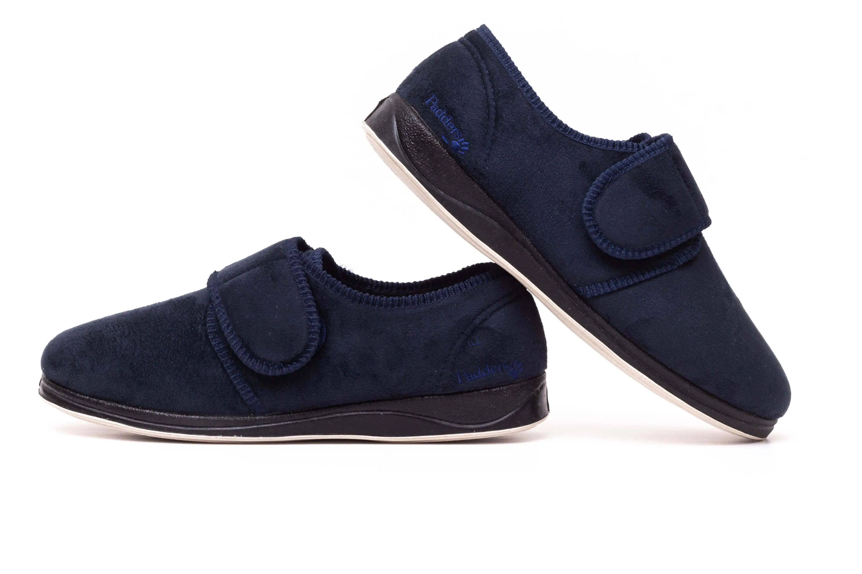 Mens Wide Fit Padders Charles Velcro Slipper