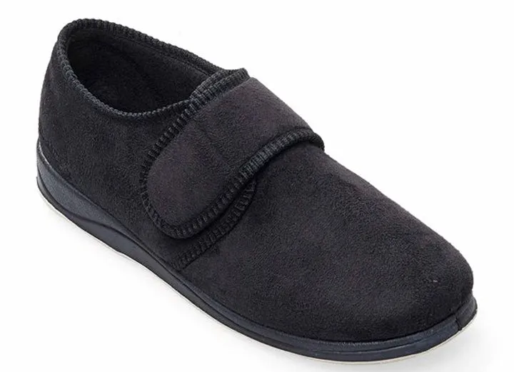 Mens Wide Fit Padders Charles Velcro Slipper