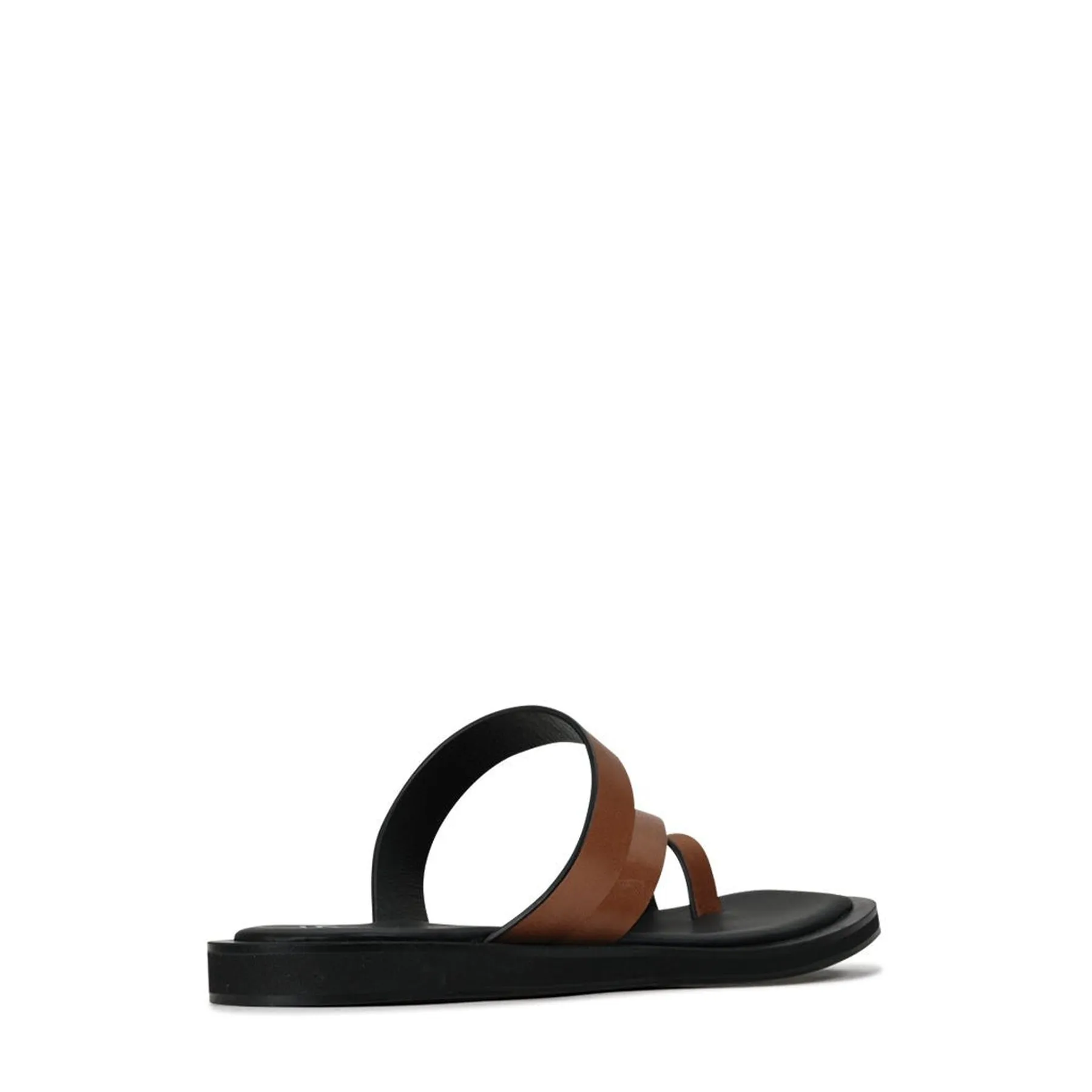 MIRA LEATHER SQUARE TOE SANDALS