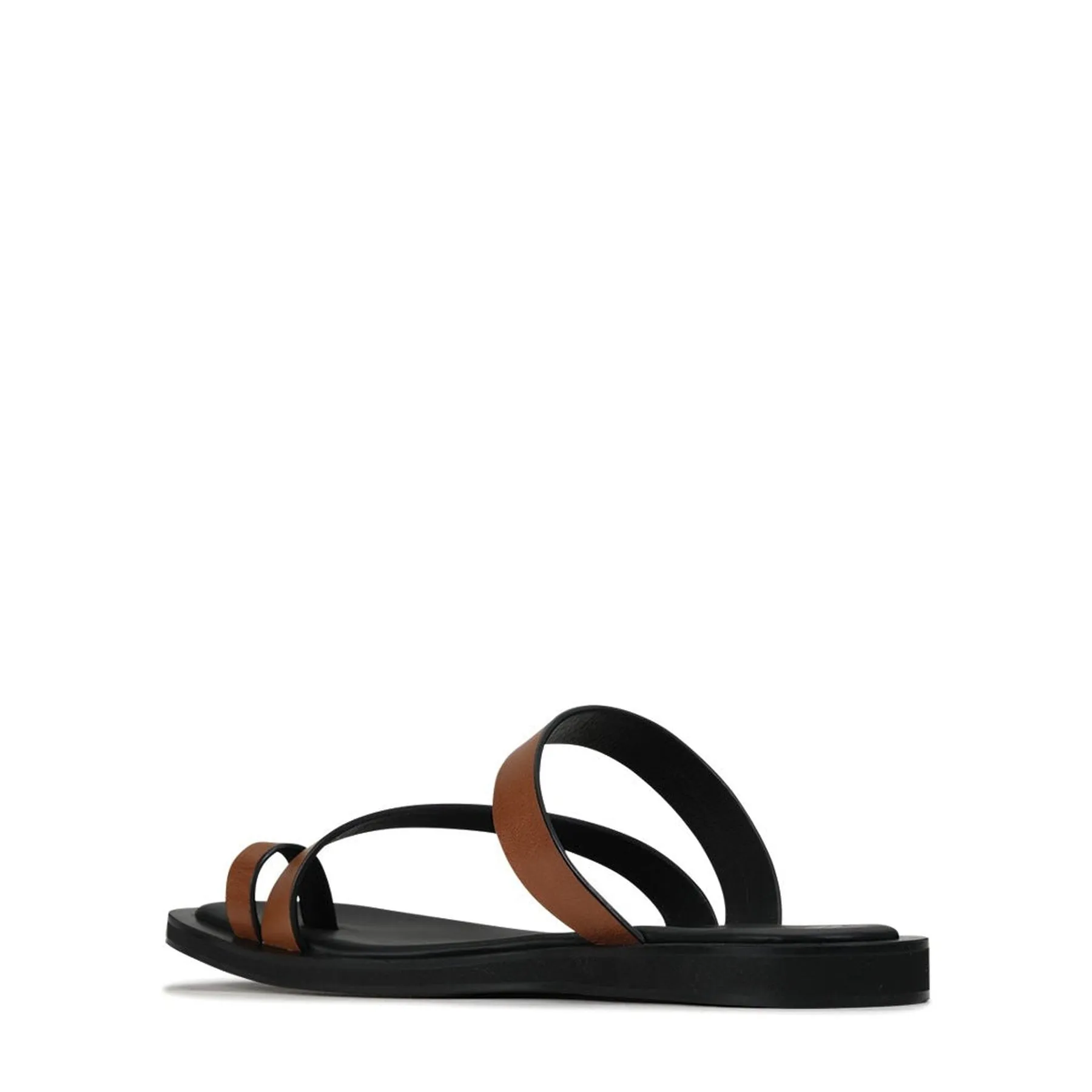 MIRA LEATHER SQUARE TOE SANDALS