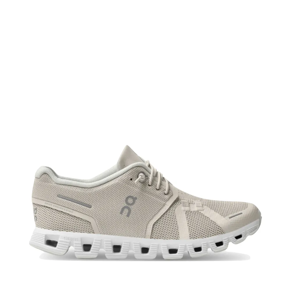 On Women's Cloud 5 Sneaker in Pearl/White