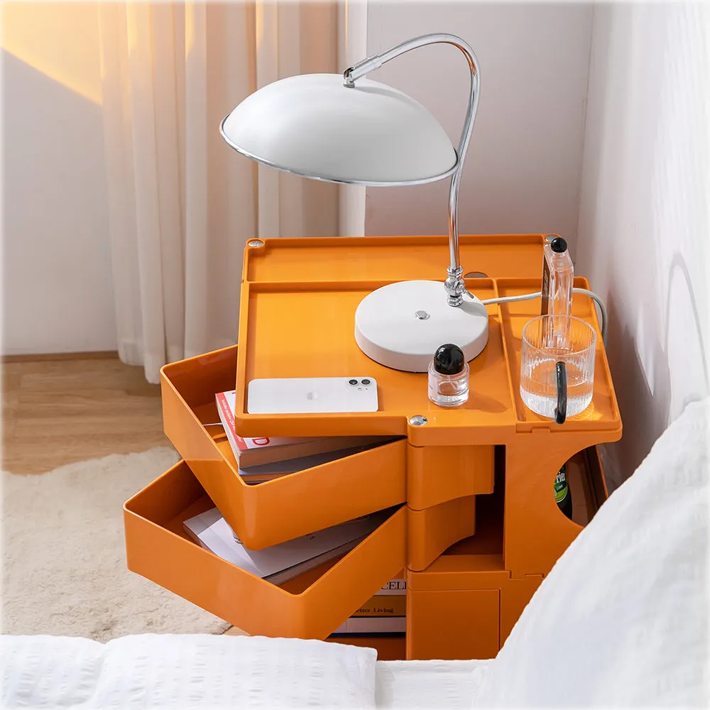 Orange 3-Tier Storage Trolley with Wheels - ArtissIn