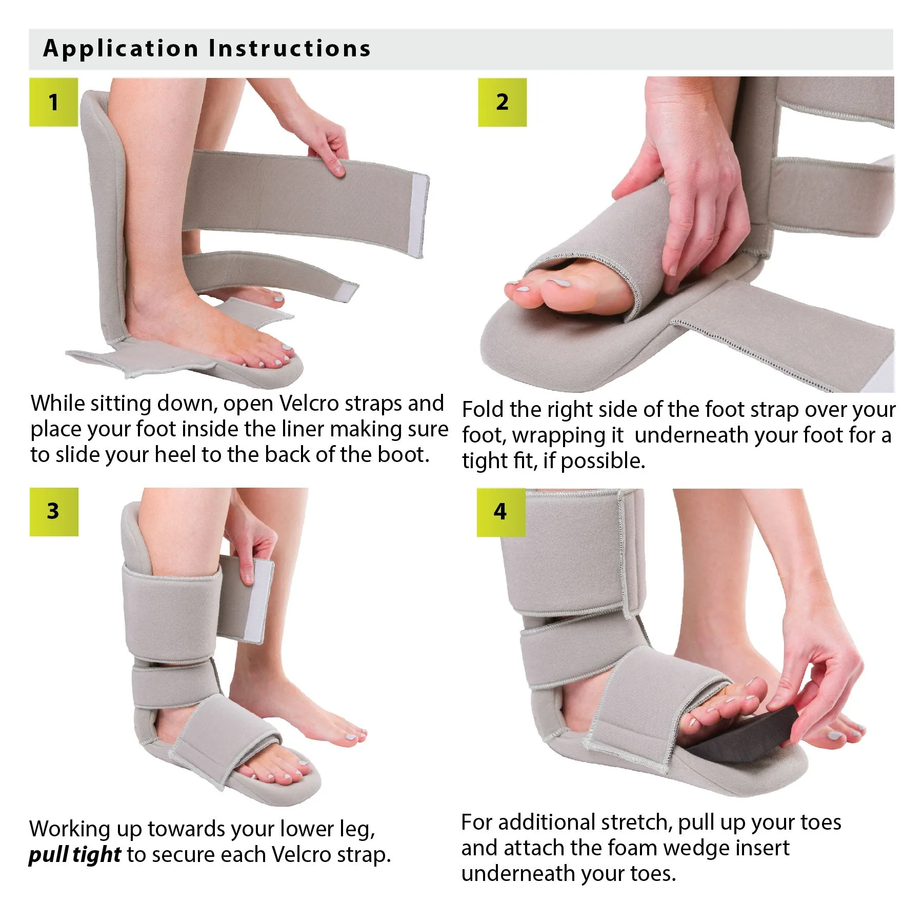 Padded 90 Degree Soft Nighttime Boot Splint