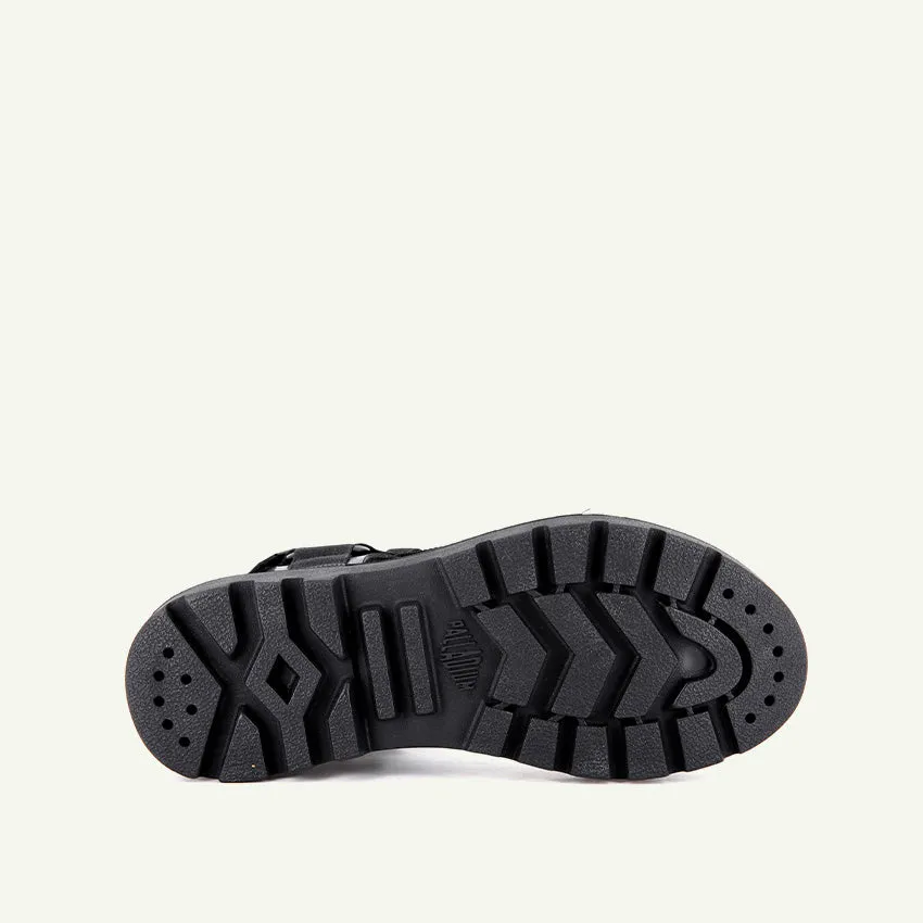 PALLACRUISE STRAP WOMEN'S SANDALS - BLACK/BLACK