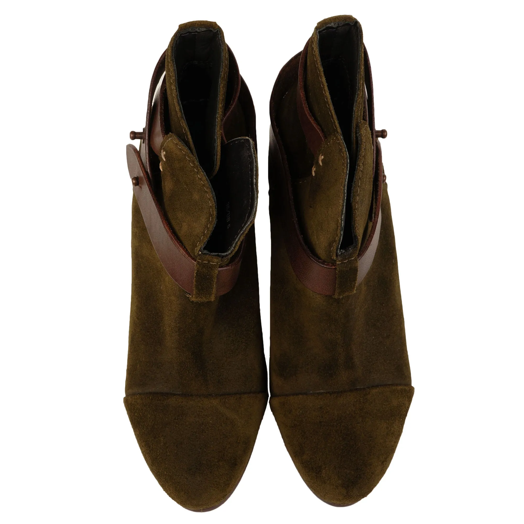 RAG & BONE HARROW SUEDE  ROUND TOE ANKLE BOOTS