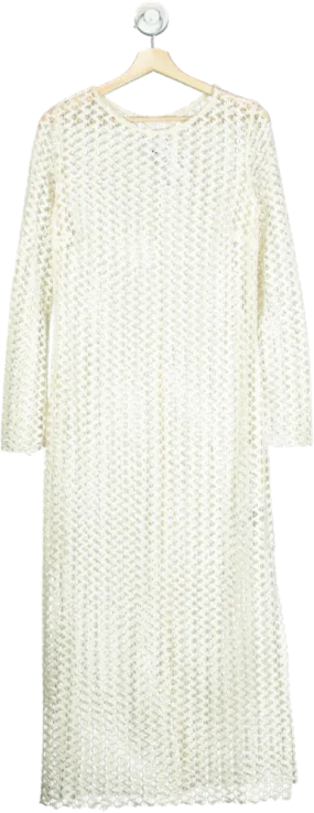 Reiss Cream Lace Long Dress UK M