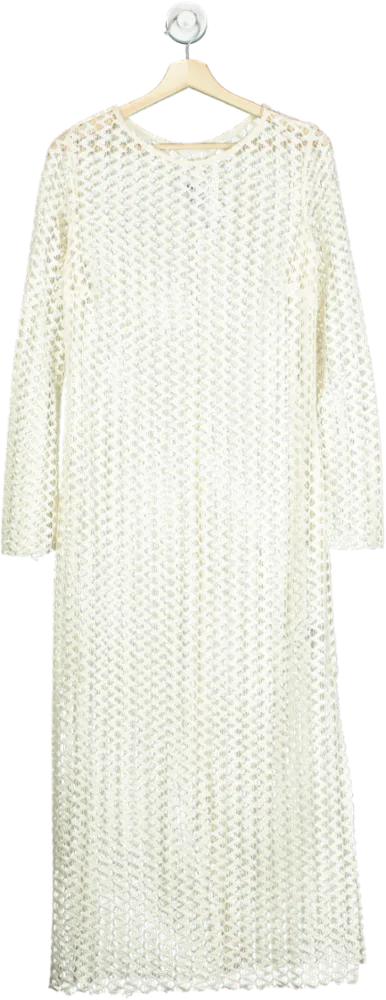 Reiss Cream Lace Long Dress UK M