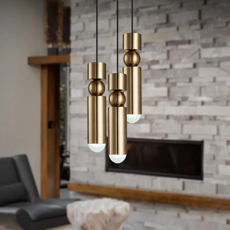 Retro Modern Brass Pendant Light