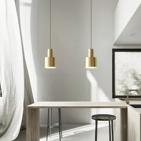 Retro Modern Matt Brass Pendant Light