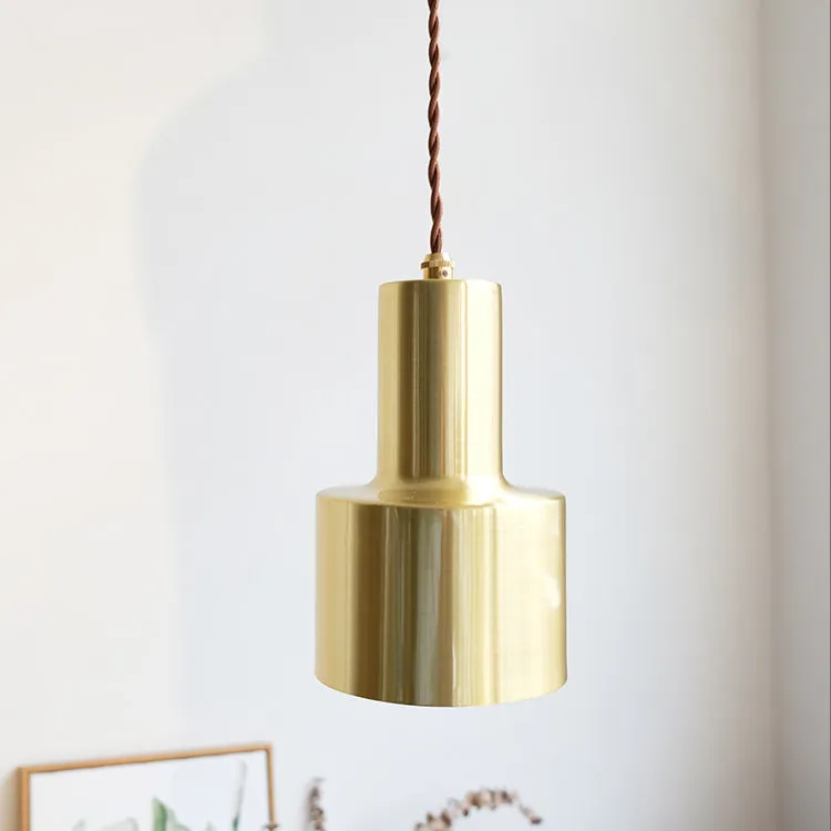 Retro Modern Matt Brass Pendant Light