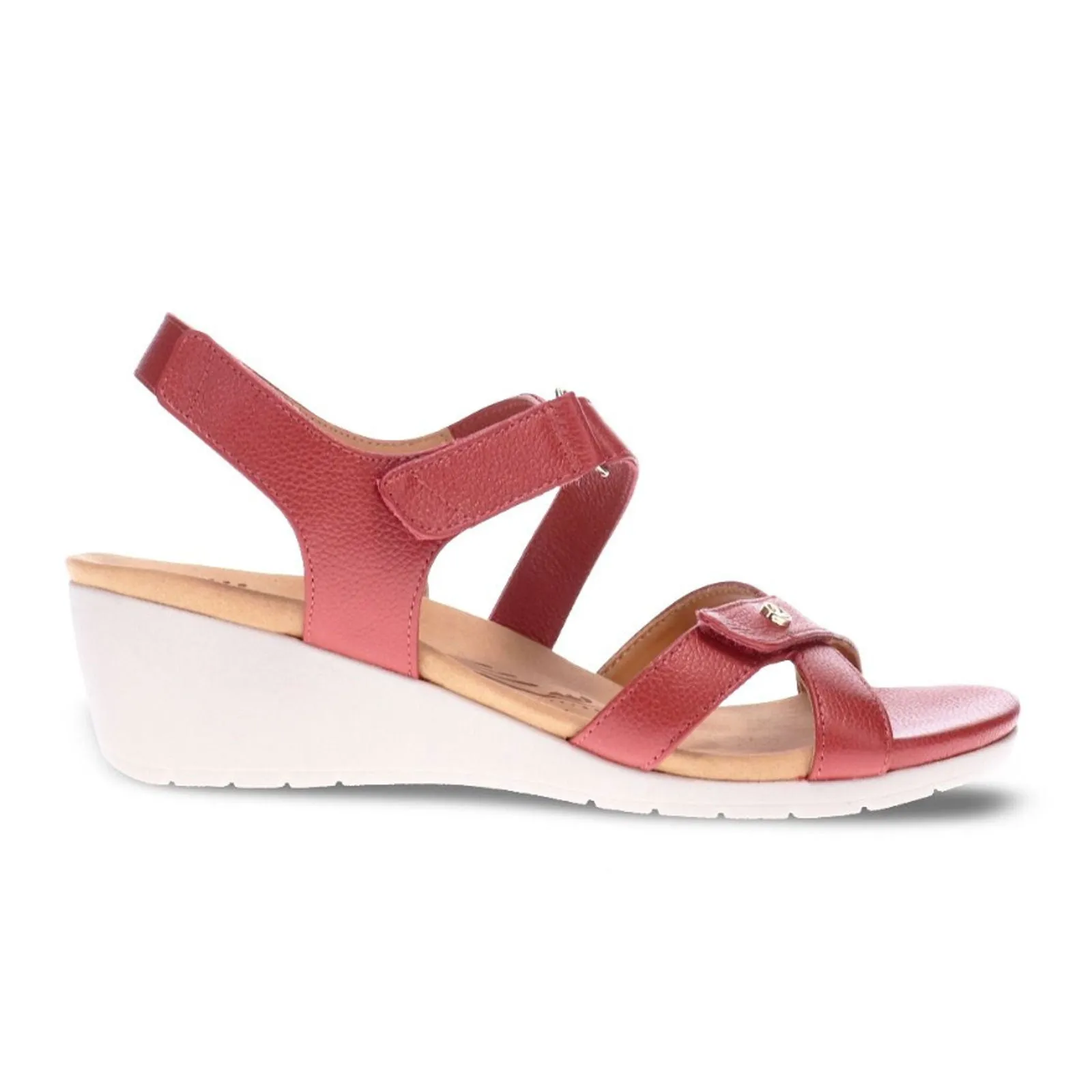 Revere Casablanca Wedge Sandal (Women) - Ruby Metallic