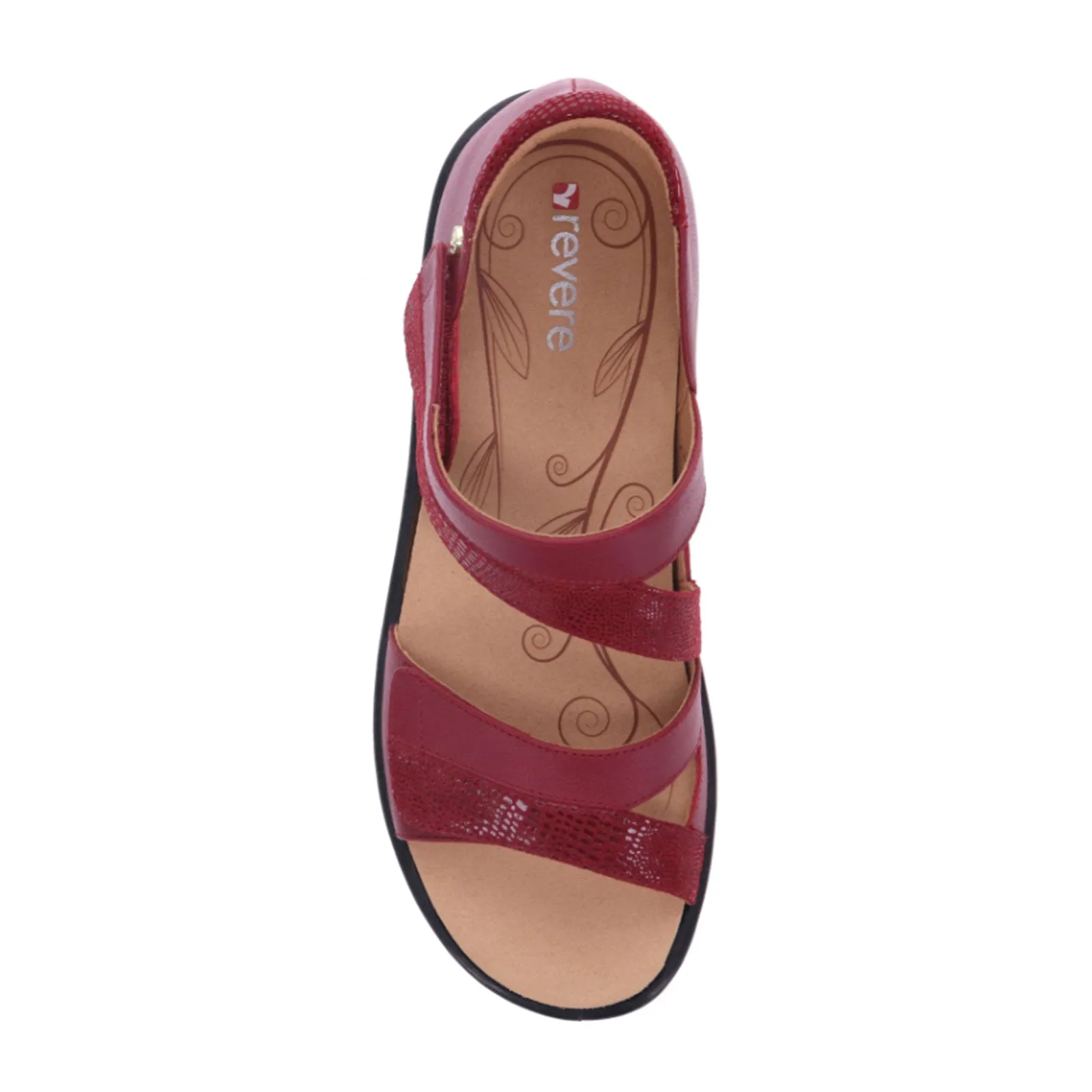 Revere Mauritius Backstrap Sandal (Women) - Cherry Lizard