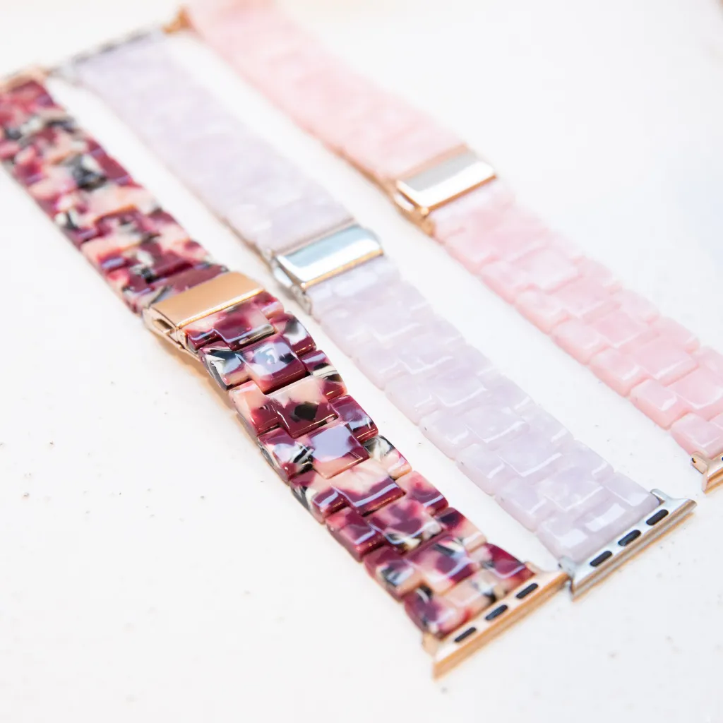 Rosetta Resin Watch Strap - Pink Mix - 38/40mm