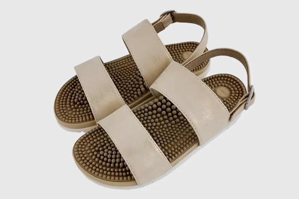 Sakura Metallic Reflexology Sandals