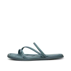 Selena sandal med rem i læder - Dusty Blue