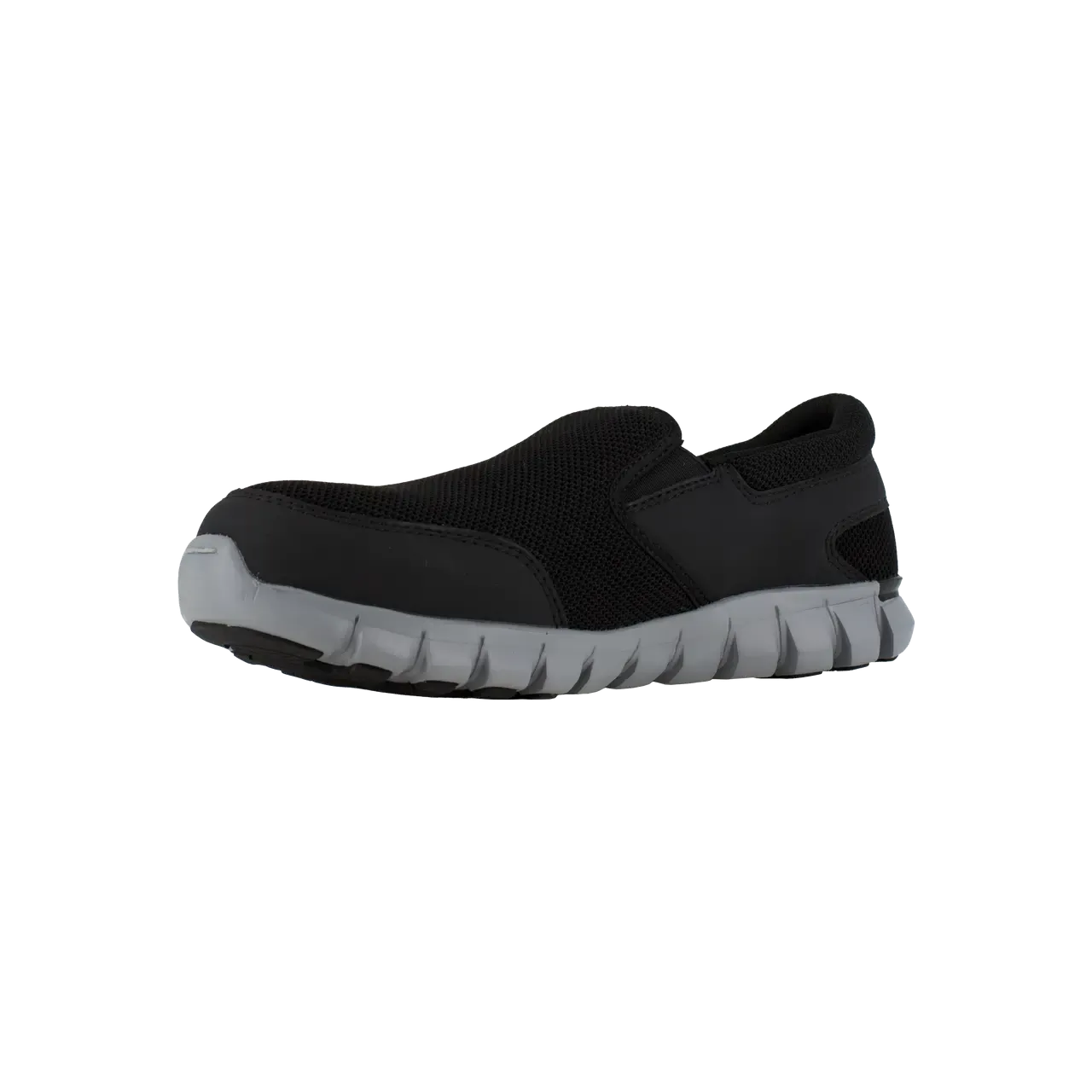 Sublite Cushion Alloy-Toe Slip On Athletic Work Shoe Black/Grey