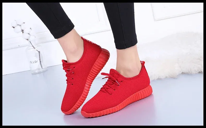 Tenis Feminino 2024 Gym Sports Red Shoes for Women Air Mesh Casual Shoes Zapatillas Mujer Women Breathable Sneakers Basket Femme