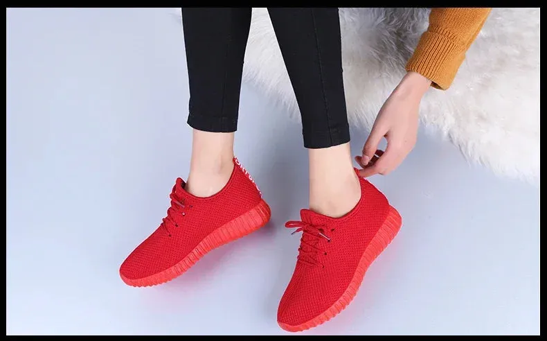 Tenis Feminino 2024 Gym Sports Red Shoes for Women Air Mesh Casual Shoes Zapatillas Mujer Women Breathable Sneakers Basket Femme