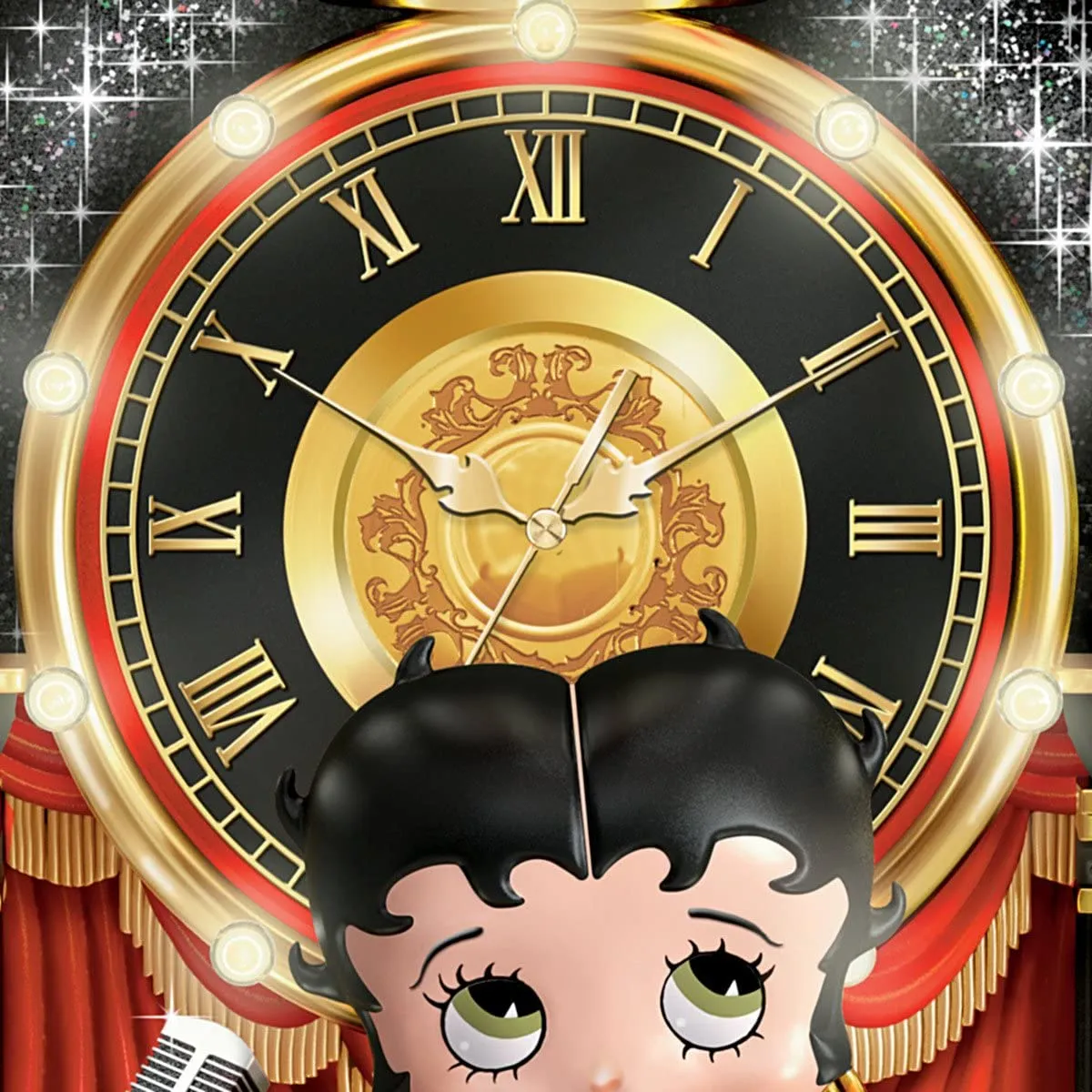 The Bradford Exchange Sculpted Betty Boop Sculpted Cuckoo Clock with Lights and Sound 16.5"-Inches