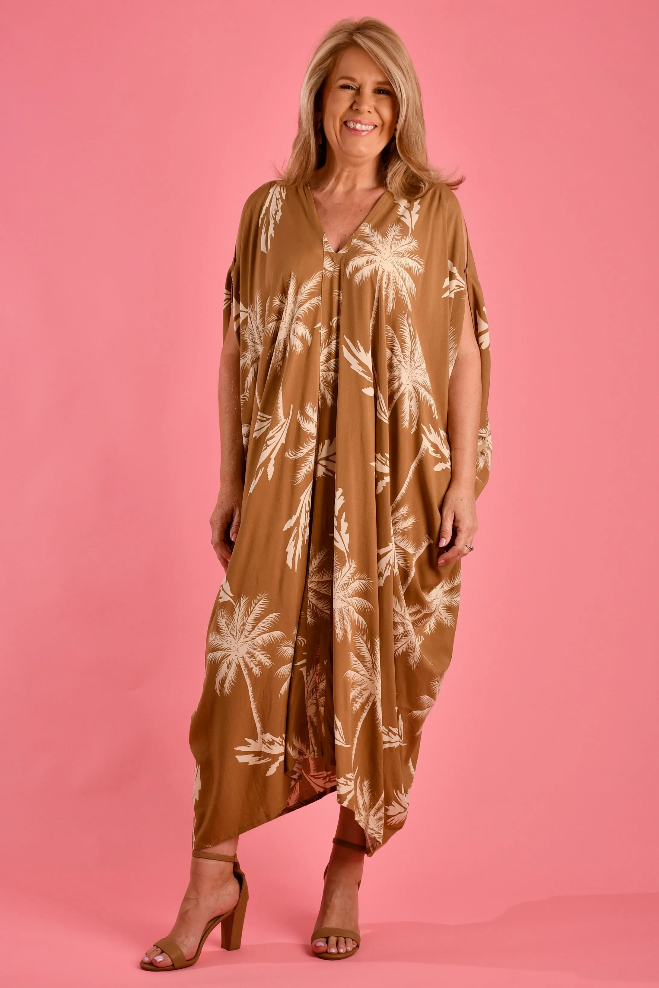 VBLD348 - CUSHLA DRESS - ISLAND PALM LATTE