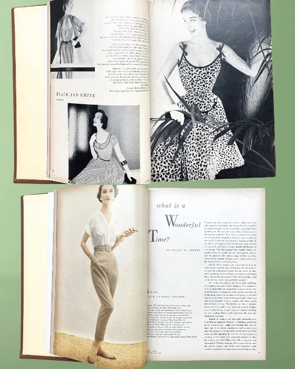 Vintage 1953 GLAMOUR Magazine Hardcover Book | June-December