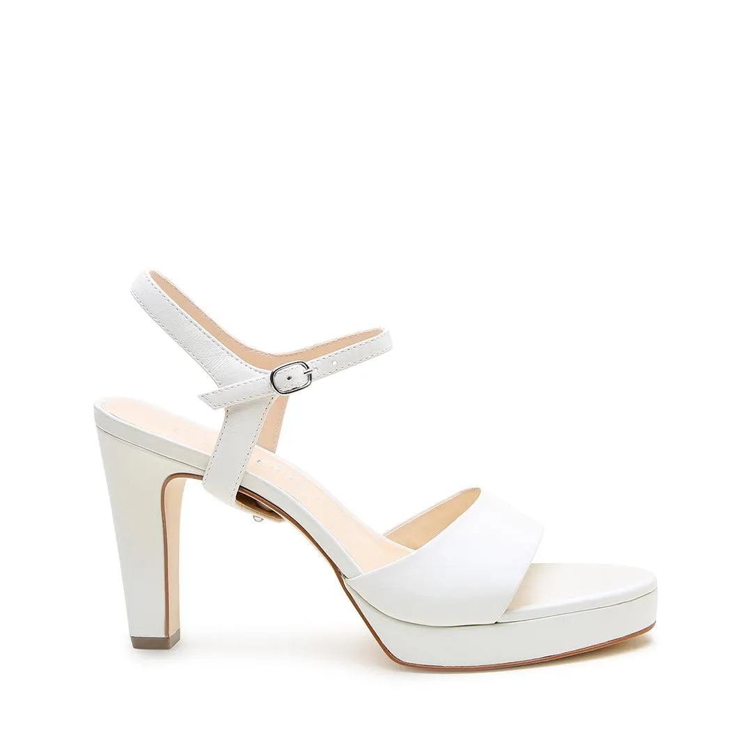 White Lo Platform   Jackie Strap