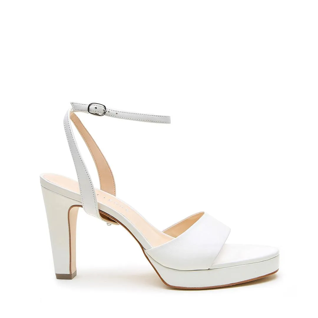 White Lo Platform   Marilyn Strap