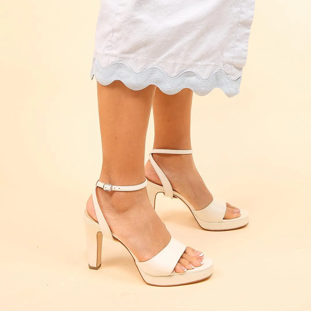 White Lo Platform   Marilyn Strap