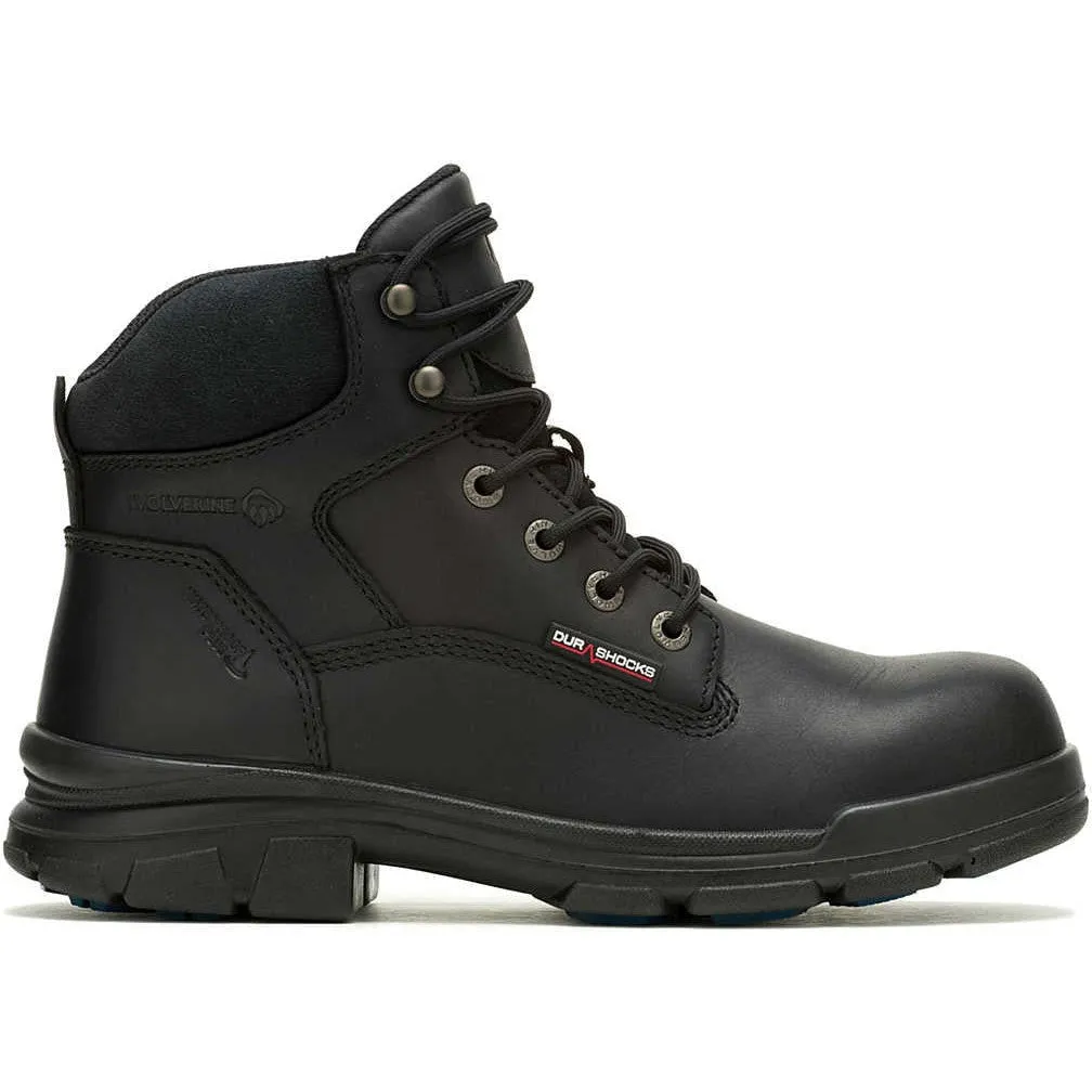 Wolverine Men's Durashocks SR Icon 6" Comp Toe WP Work Boot -Black- W241098