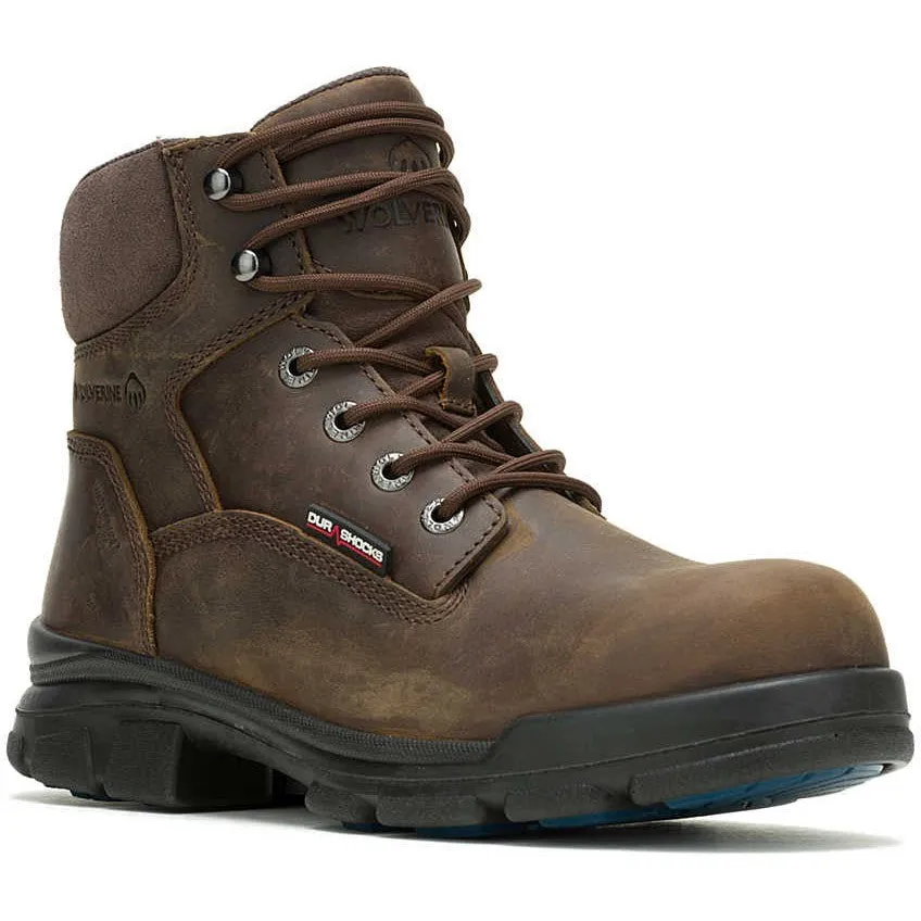 Wolverine Men's Durashocks SR Icon 6" Comp Toe WP Work Boot -Brown- W241097