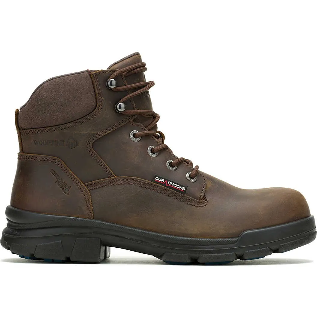 Wolverine Men's Durashocks SR Icon 6" Comp Toe WP Work Boot -Brown- W241097